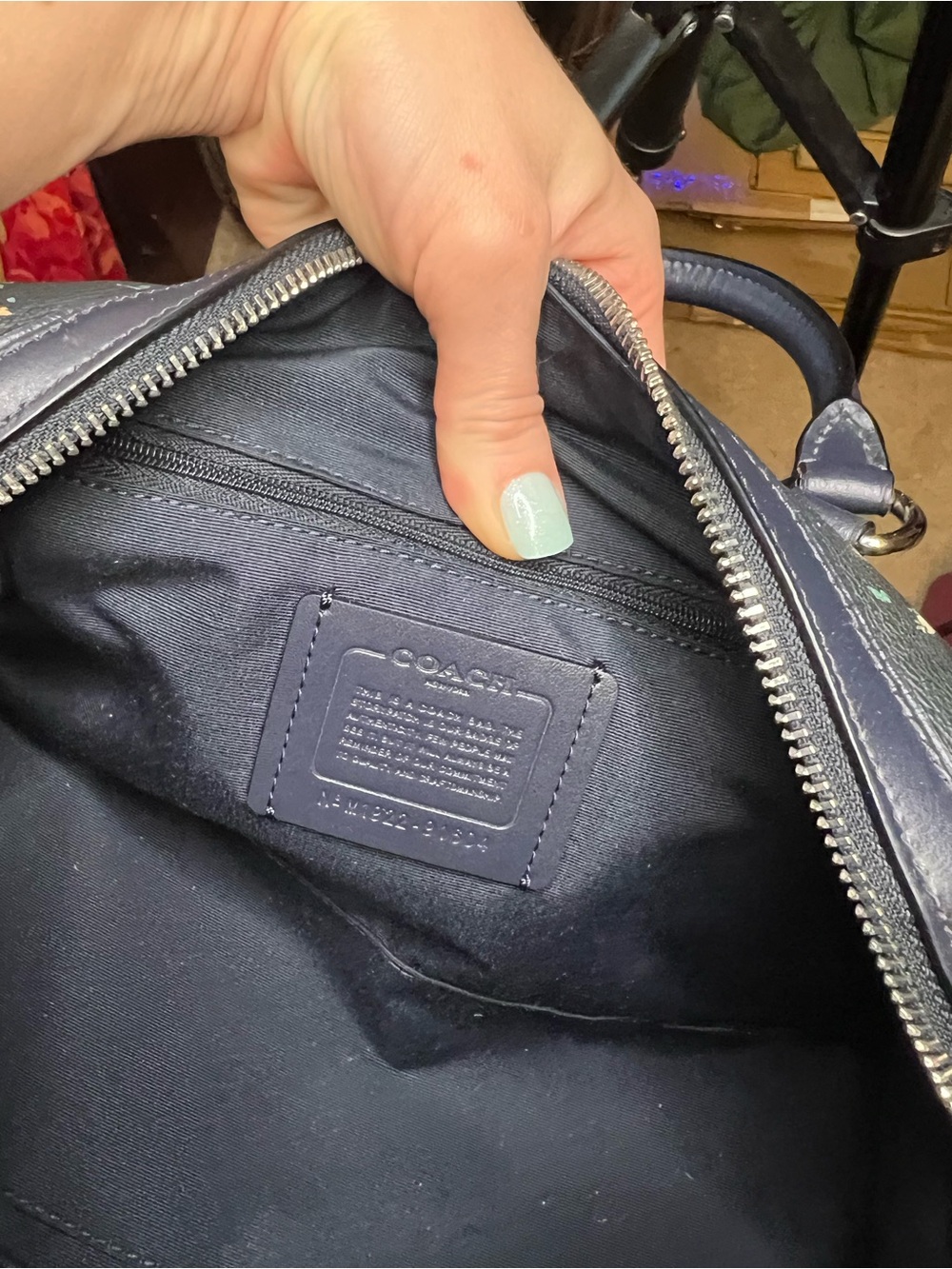 Coach Rowan Satchel Med w Rose Bouquet Print in Midnight Multi (Retail $350) - Picture 8 of 9